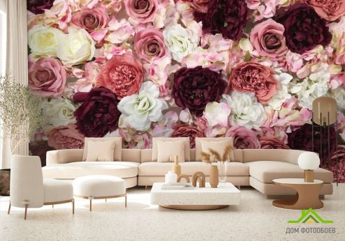 выбрать Фотошпалери троянди різних відтінків Фотошпалери Квіти на стіну