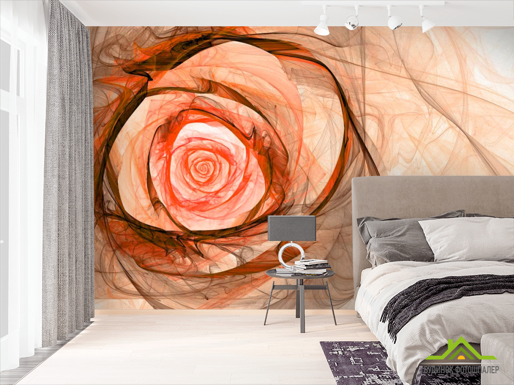 Фотошпалери Бежева стилізована троянда