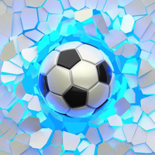 выбрать Фотообои футбольный мяч Голубые фотообои на стену