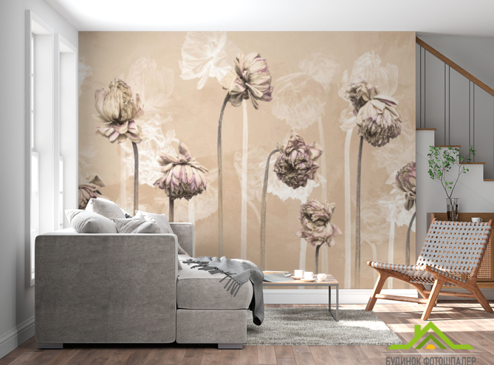 выбрать Фотошпалери мінімалістичні квіти Фотошпалери Квіти на стіну