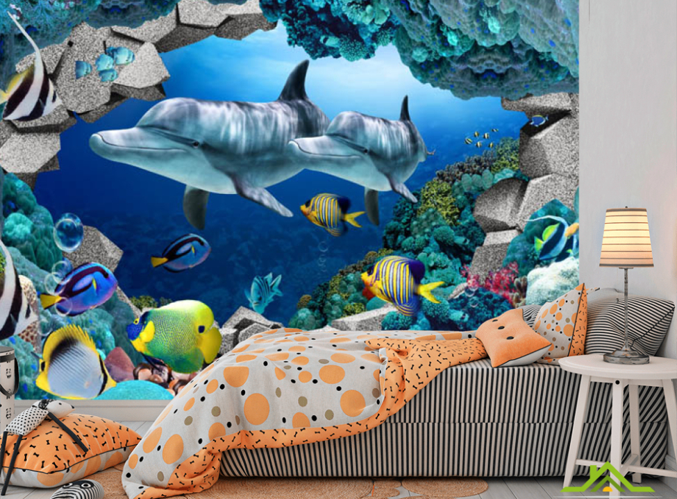 выбрать Фотошпалери 3D морські тварини Каталог фотошпалер на стіну