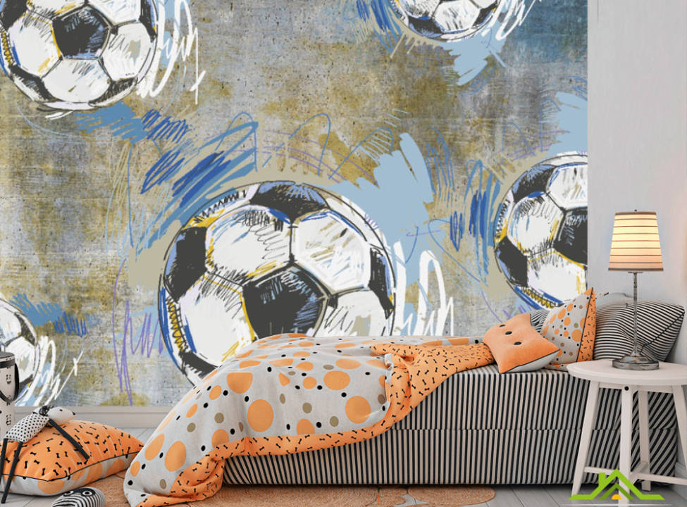 выбрать Фотообои Футбольные мячи Каталог фотообоев на стену