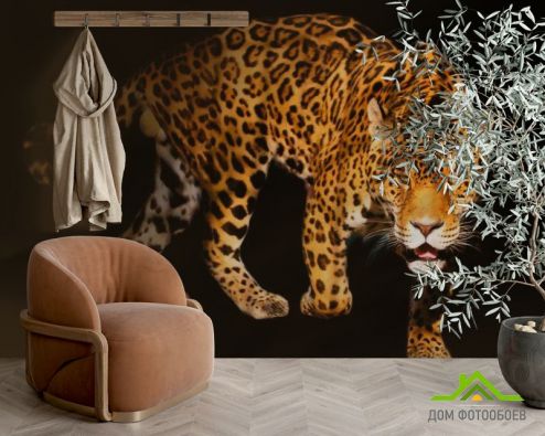 выбрать Фотообои Нападающий гепард Фотообои Гепарды на стену